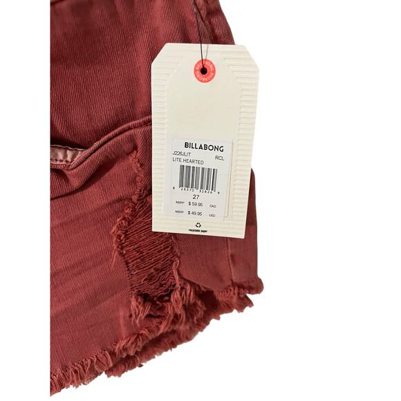NWT Billabong “Light Hearted” Shorts – Size 27 – Dusty Rose – MSRP $59.95 - Picture 4 of 9